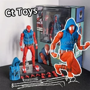 In Stock Ct Toys Spiderman Mafex 186 Scarlet Spider The Amazing Spider-Man Comic Ver Anime Action Figure Customized Gift Toys