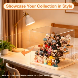 Four-layer acrylic display box, suitable for storing dolls, figurines, and collectibles - Transparent display stand