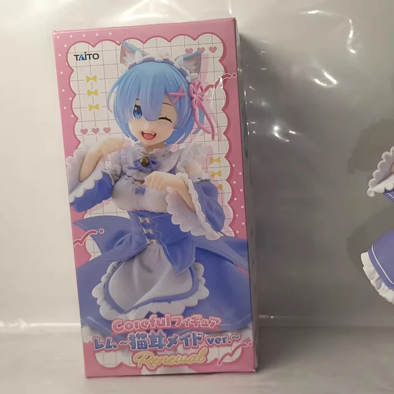 In Stock Genuine Taito Coreful Re:Zero-Starting Life In Another World Rem Ram Moe Cat Ear Maid Ver. Renewal Collectible Figure - Image 5
