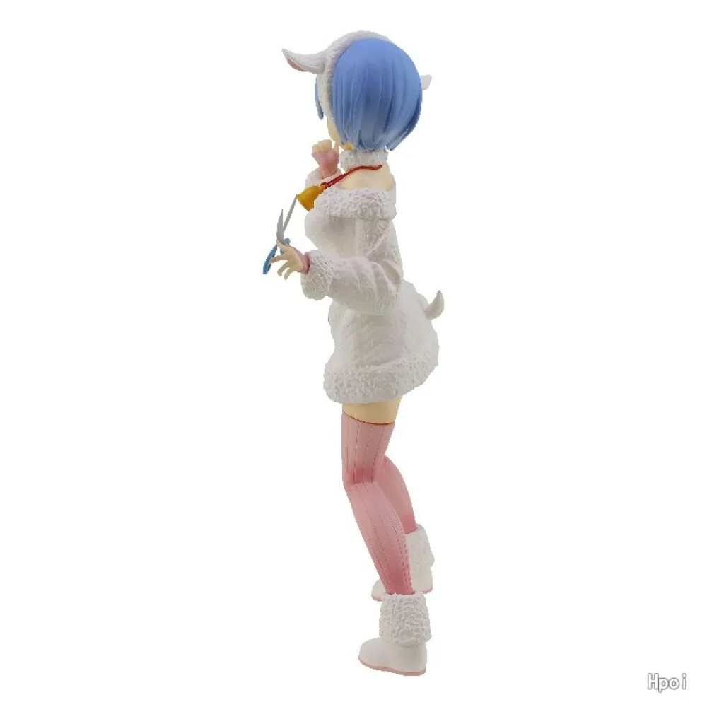 In Stock FuRyu Original Genuine Re: Life A Different World From Zero Rem Wolf and Seven Little Goats 21cm Model Figure Toys Gift - Image 2
