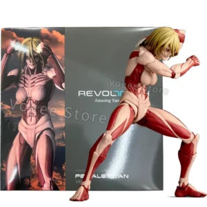 Kaiyodo Female Titan Figures Amazing Yamaguchi Revoltech Attack On Titan Annie Leonhart Anime Action Figure Collection Model Toy