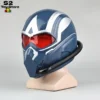 Falcon's Captain America Helmet Movie Replica Prop Wearable Sam Wilson Mask for Accessory Set