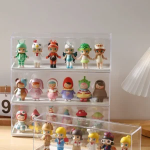 Action Figures Storage Box Acrylic Bind Box Doll Display Rack Stacktable Doll Toy Storage Box Transparent Doll Showing Cabinet