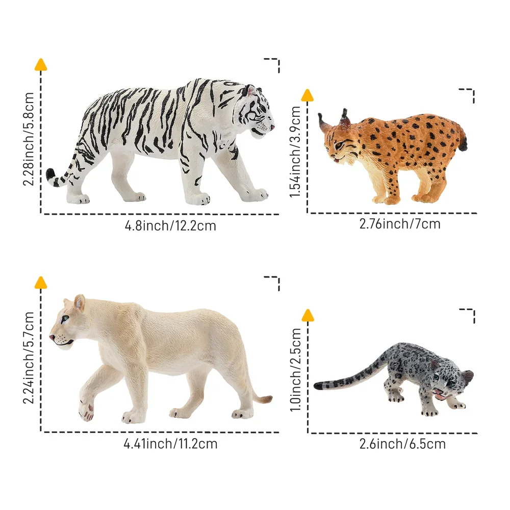 7Pcs Simulation Big Cat Wildlife Animal Model Toy Mini Cheetah Figures Dolls Action Figurines Toys for Children Set Gift - Image 4