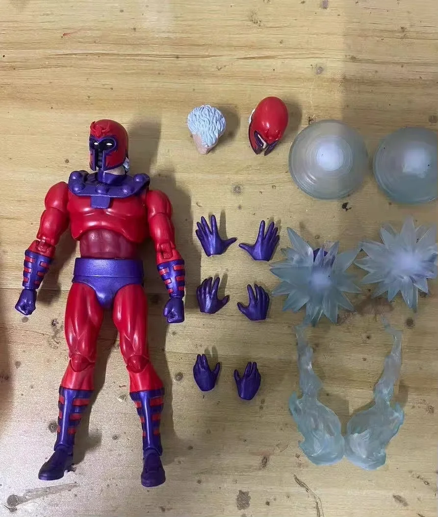 In Stock Mafex Anime Figures X-Men Magneto Figure Toy 3 Heads Action Figure Boys Collection Model Desk Decorat Ornament Gift Toy - Image 9