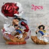 2pcs One Piece Anime Battle of Onigashima - Supernova Three Captains Luffy Action Figure