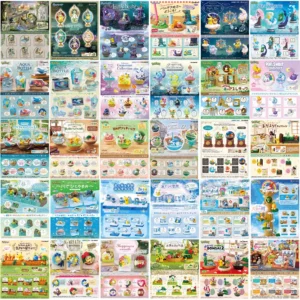 Re-Ment Pokemon Figures Full Set SWING VIGNETTE Decorative Frame Collection Terrarium Collection Series Original Set Toys
