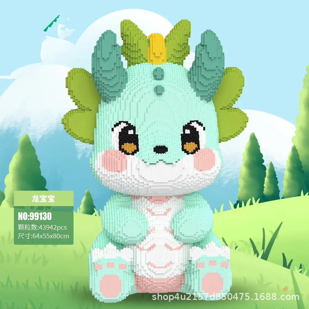 Big Pokemon Squirtle Charmander Magic Building Block Cartoon Horse Joker Model Toy Dragon Assembled Bricks Figure For Kids Gift - Image 21