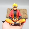 Uzumaki Naruto Action Figurine Sitting in Meditation Posture Statue Screen Decor Collectible Figure