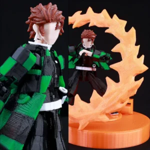 9L 3D Printed T13 Hinokami Kagura Tanjiro Kamado Lucky Dummy 13 Movable Shapeshift Action Figures Mannequin Toy Desktop Ornament