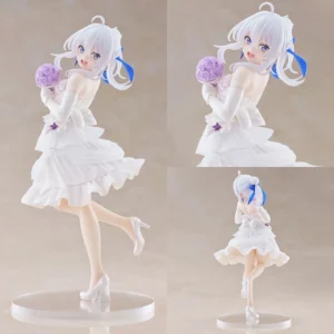 Anime Figure Statue Model Wedding Dress Dress Elaina Standing Scene PVC Desktop Toy Decoration