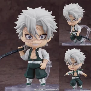 10cm Anime Demon Slayer Shinazugawa Sanemi Q Version joint mobility Action Figure PVC Model Toys Desk Decor Collectible Gifts