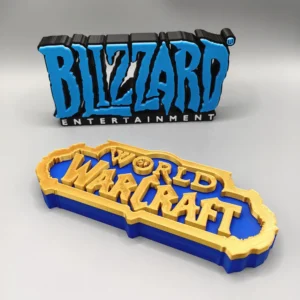 Classic Video GameTitle 3D Printing Logo Signboard for Game Charactor Model Doll Figure Display Cosplay Exhibition Ornament Toy