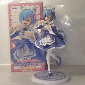 In Stock Genuine Taito Coreful Re:Zero-Starting Life In Another World Rem Ram Moe Cat Ear Maid Ver. Renewal Collectible Figure