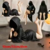 3D Mysterious Statue Creative Gothic Black Robe Queen Bookshelf Sculpture Spooky Collectible Figure