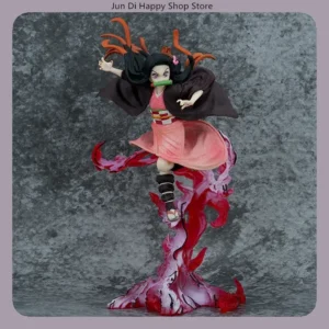 Demon Slayer Kamado Nezuko 21cm Anime Figure Model Statue Art Collectible Desktop Decoration for Boys Ideal Gift
