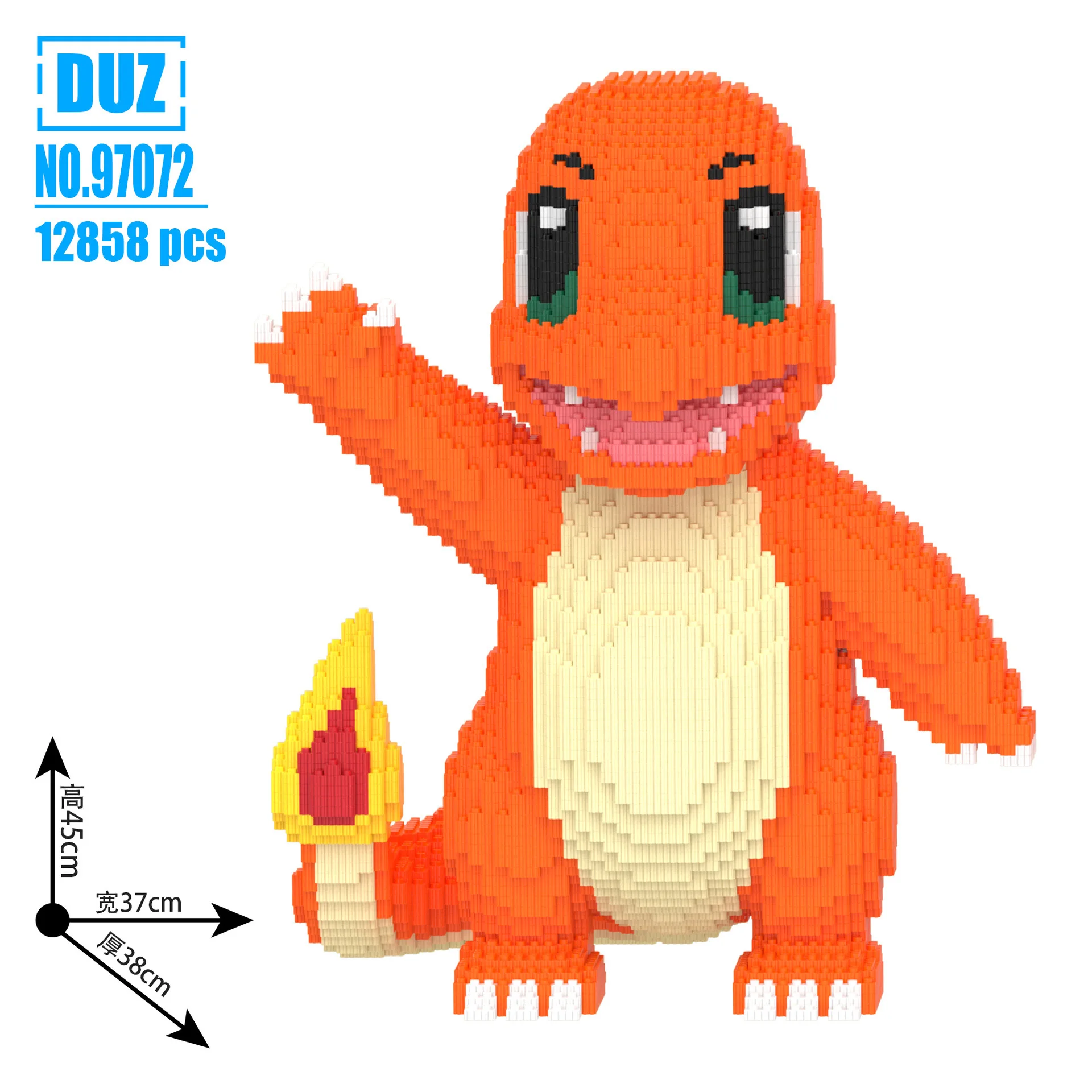 Big Pokemon Squirtle Charmander Magic Building Block Cartoon Horse Joker Model Toy Dragon Assembled Bricks Figure For Kids Gift - Image 62