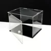 1pc Clear Acrylic Display Case,Display Box Stand with Blacke Base,with Door, Dustproof