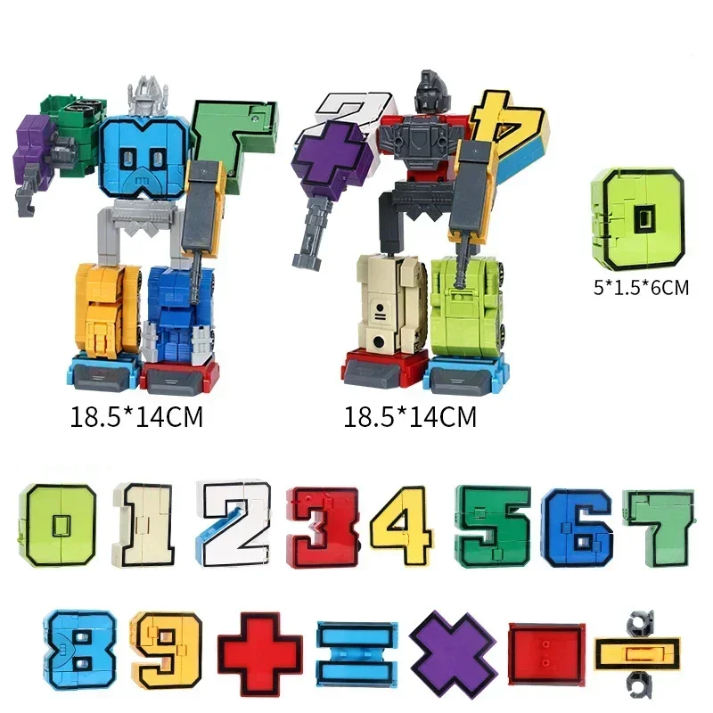 Assembling Building Set Blocks Educational Toys Action Figure Transformation Number Robot Deformation Robot Toy for Kids Gifts - Image 4