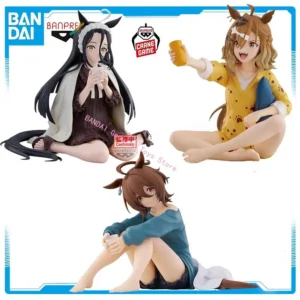 Original BANDAI NAMCO Uma Musume BEGINNING OF A NEW ERA Relax Time Manhattan Cafe Jungle Pocket Agnes Tachyon PVC Figure Model
