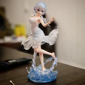 Re:Zero Rem Water Dress Figure - Crystal Dress Ver.Collectible Anime Model, Perfect Figures Gift for Anime Fans and Collectors