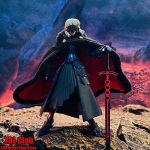 1/12 Scale Female Clothes Cloak Fate/stay night Altria Pendragon Japanese Anime For figma  6-inch Action Figure Soldier Scene