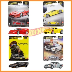 Hot Wheels Premium Cyberpunk 2077 Quadra Turbo-R V-Tech Diecast Car Metal Real Riders Collectible Model For Car Collector Kids