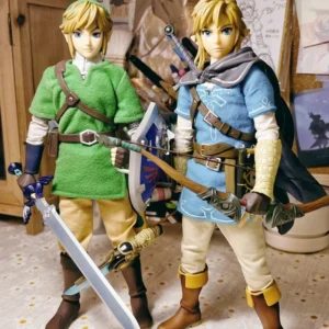 Legend of Zelda Anime Figure - Breath of the Wild Link with Master Sword Sky Sword Figma 153 Toy Model Gift for Collectors