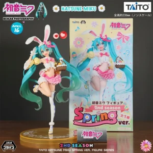 23cm Rabbit Ears Hatsune Miku Anime Figure Kawaii Pvc Model Doll Qifts Action Figurals Collect Ornaments Sculpture Christmas Toy