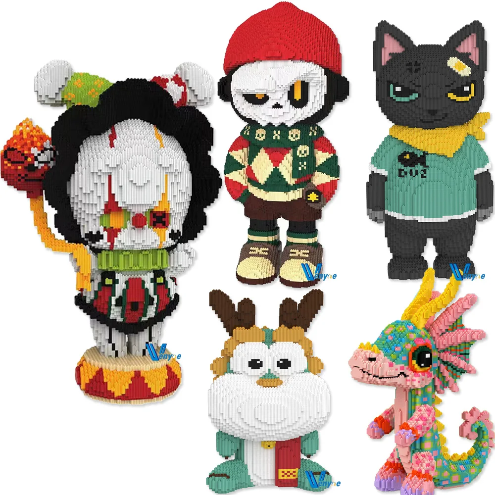 Big Pokemon Squirtle Charmander Magic Building Block Cartoon Horse Joker Model Toy Dragon Assembled Bricks Figure For Kids Gift - Image 2