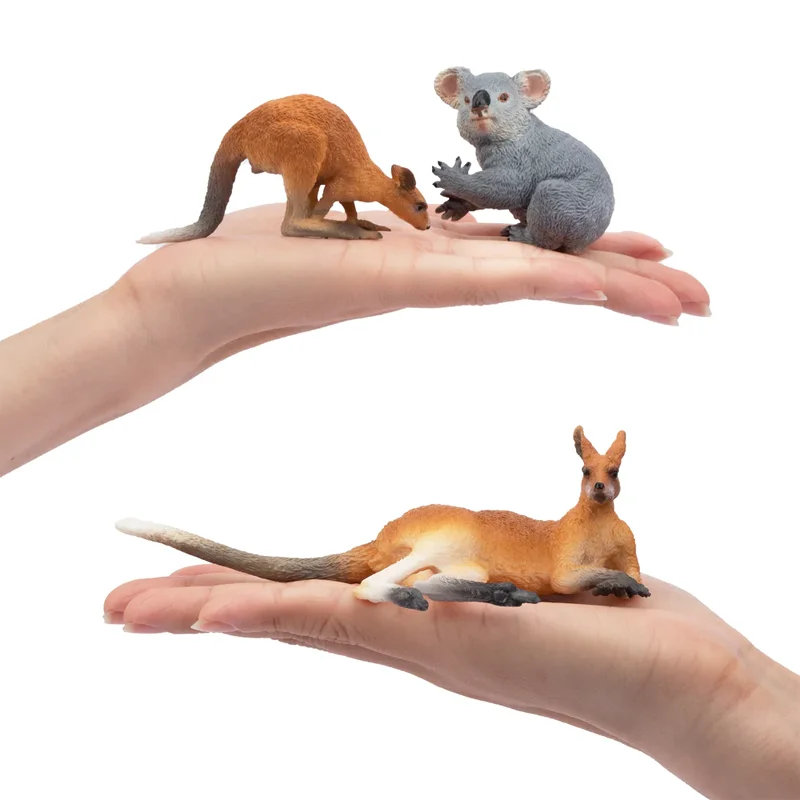 7Pcs Simulation Wildlife Animal Model Toy Mini Koala Kangaroo Figures Dolls Action Figurines Toys for Children Set Gift - Image 2