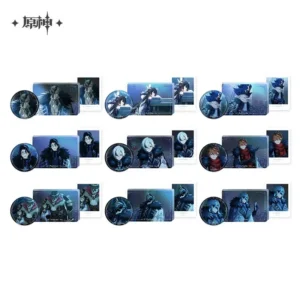 Sunsyea Genshin Impact Official Merch miHoYo Original DYYX Series Badge Acrylic Ornaments Tartaglia Arlecchino Columbina