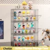 Stackable Dust-Proof Box Transparent Organizer with Dividers for Collectibles Blind Boxes Display Figure