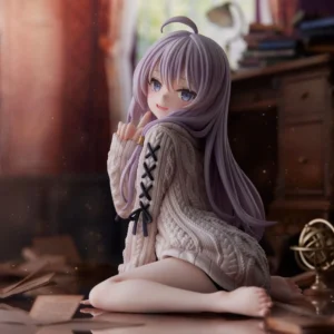 The Journey of Elaina Anime Figure Knit Dress Witch Elaina Action Figure PVC Collection Model Doll Toys for Christmas Gifts 15cm