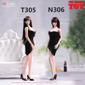 ANT T305 N306 1/12 Super-Flexible Seamless Body Detachable Feet Pale/Suntan Skin 6'' Female Soldier Action Figure Dolls Toy