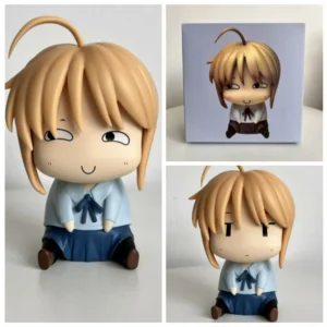 Game Fate/stay Night Anime Character Altria Pendragon Model Q-version Kawaii Saber Action Figure Desktop Decoration Collect Gift