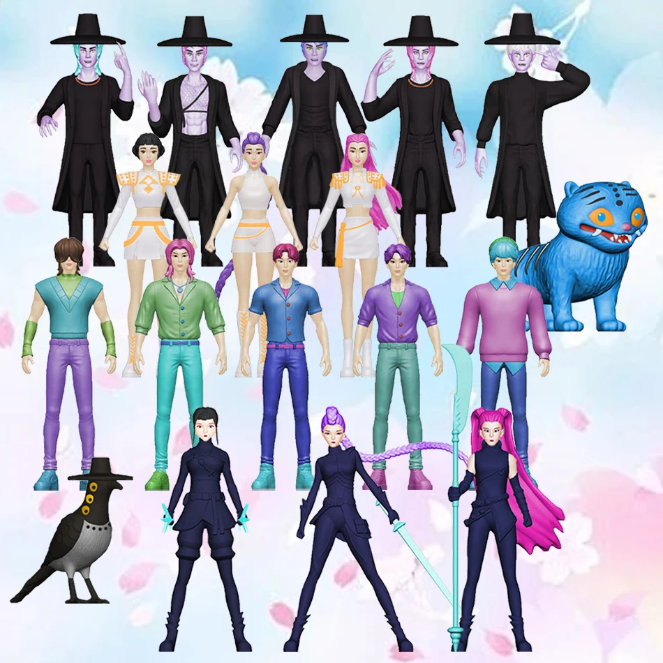 2026 K pop Demon Hunters Anime Figure Toys Cute PVC Movable Joints Action Figure Model Dolls Kids Birthday Decoration Toy Gifts