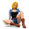 GK Dragon Ball Android 18 Statue PVC Lazuli Sitting Position Trunks Figurine Collectible Figure