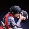 Attack On Titan Eren Jaeger Mikasa Ackerman Action 22CM Statue One Last Collectible Figure