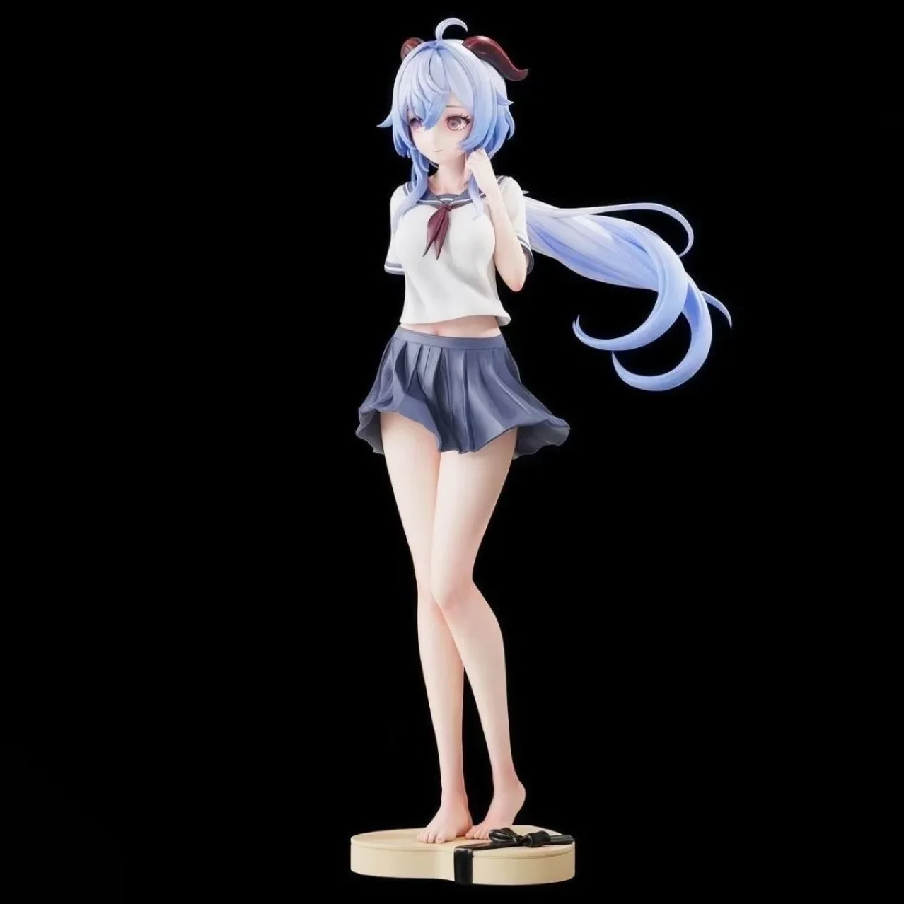 25cm Genshin Impact Figure Ganyu Figure School Uniform Ganyu Figurine Beautiful Girl Gk Statue Model Collect Ornament Toys Gifts - Image 2