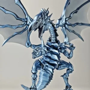 New Yu-Gi-Oh Blue-Eyes White Dragon Model Metal Spray-Painted Action Figures Assembly Kit desktop ornament Boys collect gifts
