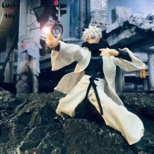 Shf 1/12 Scale Action Figure White Coat Lantern Pants with Scarf Jujutsu Kaisen Gojo Satoru Clothes Set for 6" Body Doll