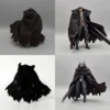 Handmade 1/12 Scale Male Soldier S.H.Figuarts Berserk Black Swordsman Guts Cape Cloak Accessory