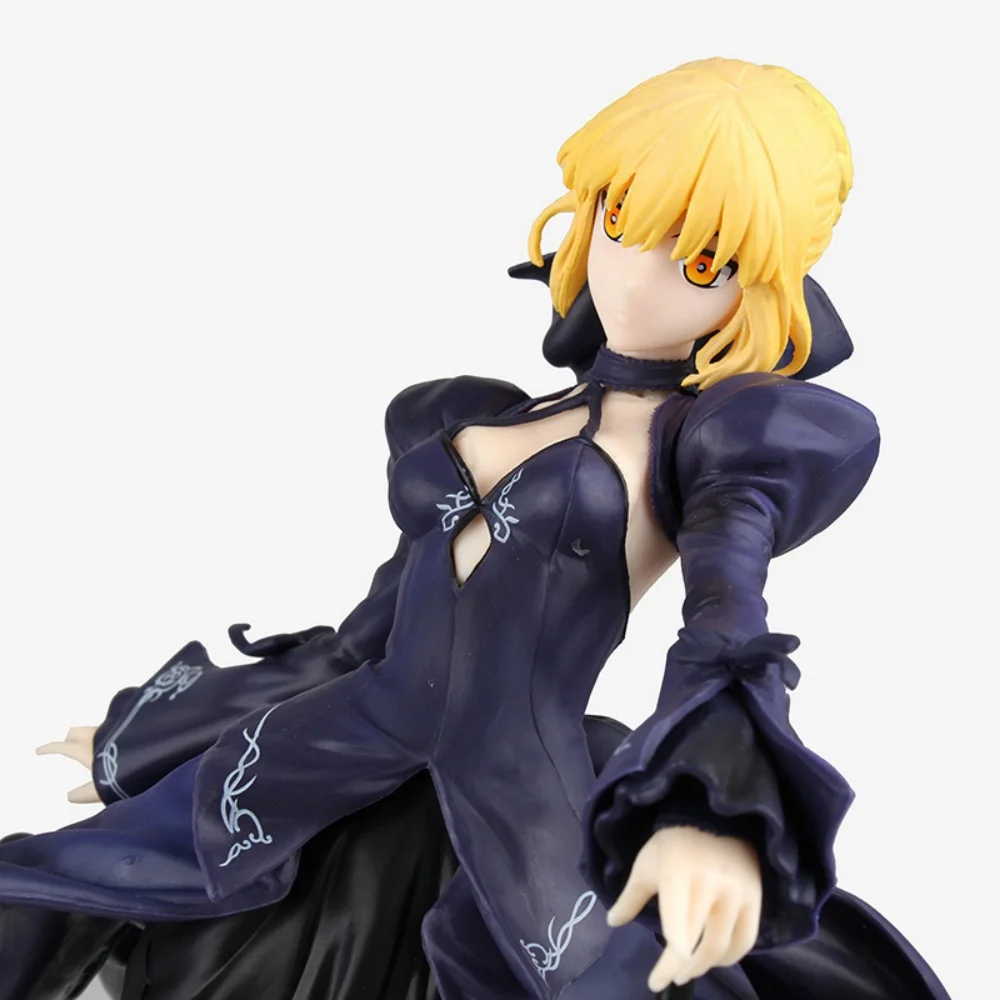 25CM Anime Gekijouban Fate/stay night Heaven's Feel Altria Pendragon Black Dress Up Saber Alter Model Toy Gift Action Figure PVC - Image 4