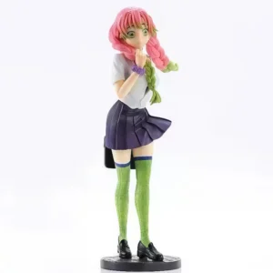 In Stock Demon Slayer Corps Mitsuri Kanroji  Action Figure School Uniform Statue Anime Collectible For Anime Fans Collectors