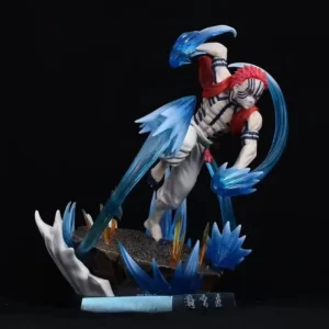 26cm Demon Slayer Kimetsu No Yaiba Akaza Upper Moon Three Battle Pose  Anime Figure Statue Desktop Decoration Toy Gift
