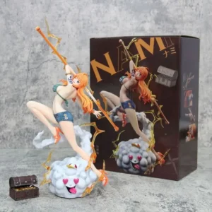 32cm One Piece Nami Anime Figure - Resonance Series GK Statue Collectible Model Boy's Desktop Decoration Ornament