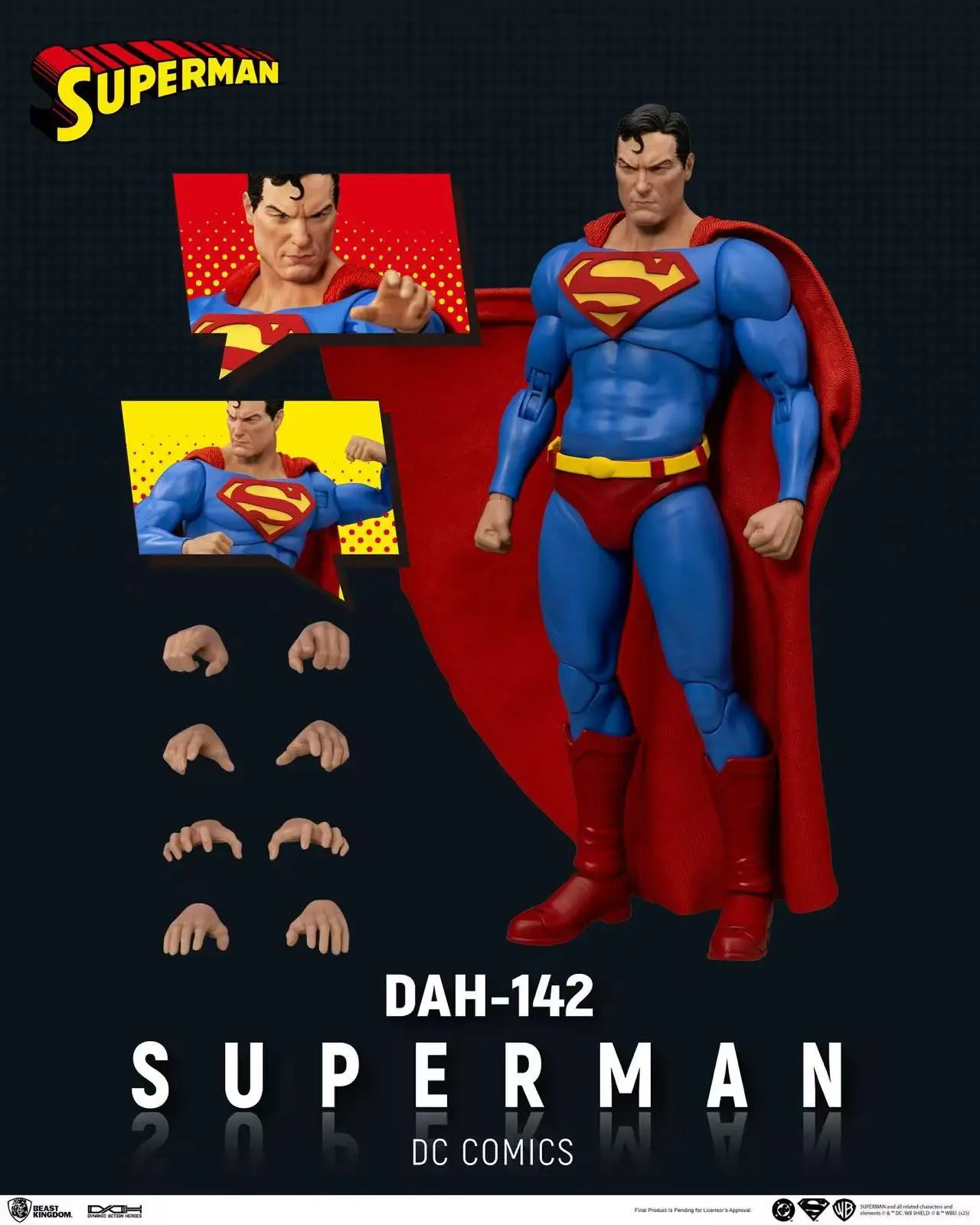 8Inch Original DC Beast Kingdom DAH-140 Green Lantern 141 The Flash 142 Superman 143 Batman Action Figures Collection Gift Toys - Image 7