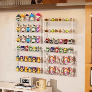 Blind Box Handmade Storage Display Rack Cute Grain Decoration Display Cabinet Non drilling Storage Rack