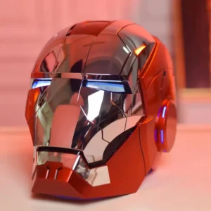 Autoking 60cm 1:1 Mk5 Iron Man Electric Helmet Cosplay Voice Control Eyes With Light Model Toy For Adult Wearable Christmas Gift